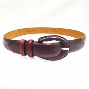 Vintage Designer Orciani Brown Leather Belt- Size 38